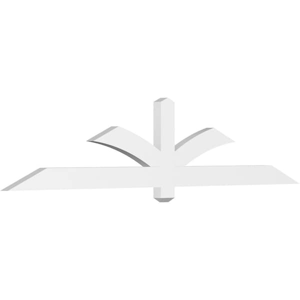 Ekena Millwork Redmond Architectural Grade PVC Gable Bracket, 84"W x 17 1/2"H x 2"D x 4"F, 5/12 Pitch GBP084X18X0204RED00 - main